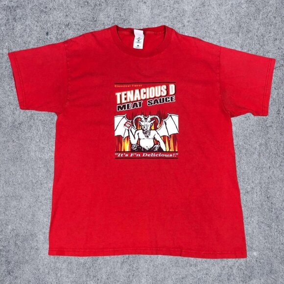 Vintage Fruit of the Loom Tenacious D Meat Sauce Shirt Adult Size‎ XL - Picture 1 of 4